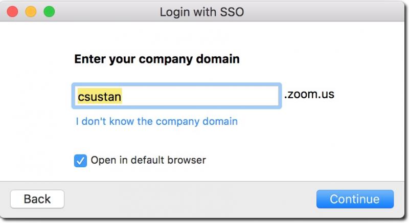 ​ ​Zoom sign-in screen