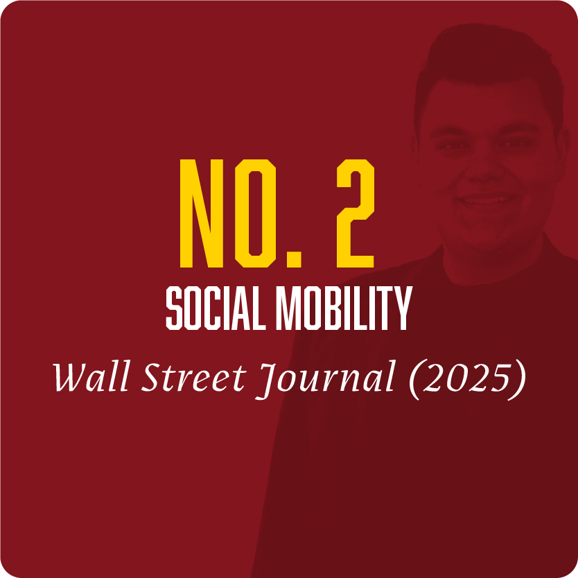 Ranked number 2 in "Social Mobility" by the Wall Street Journal for 2025